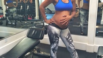 Kelly rowland baby bump gym
