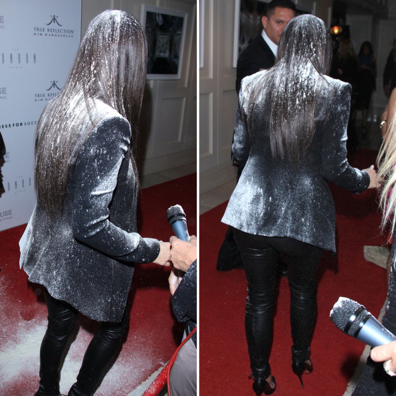 Kim kardashian flour bombed
