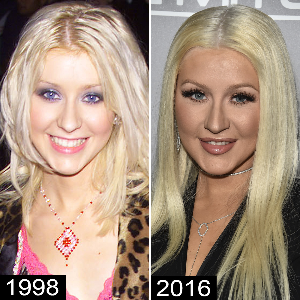 Christina aguilera then now