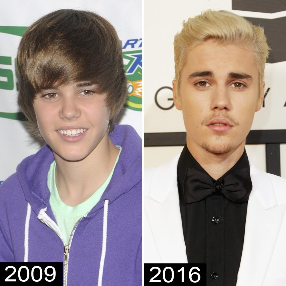 Justin bieber then now