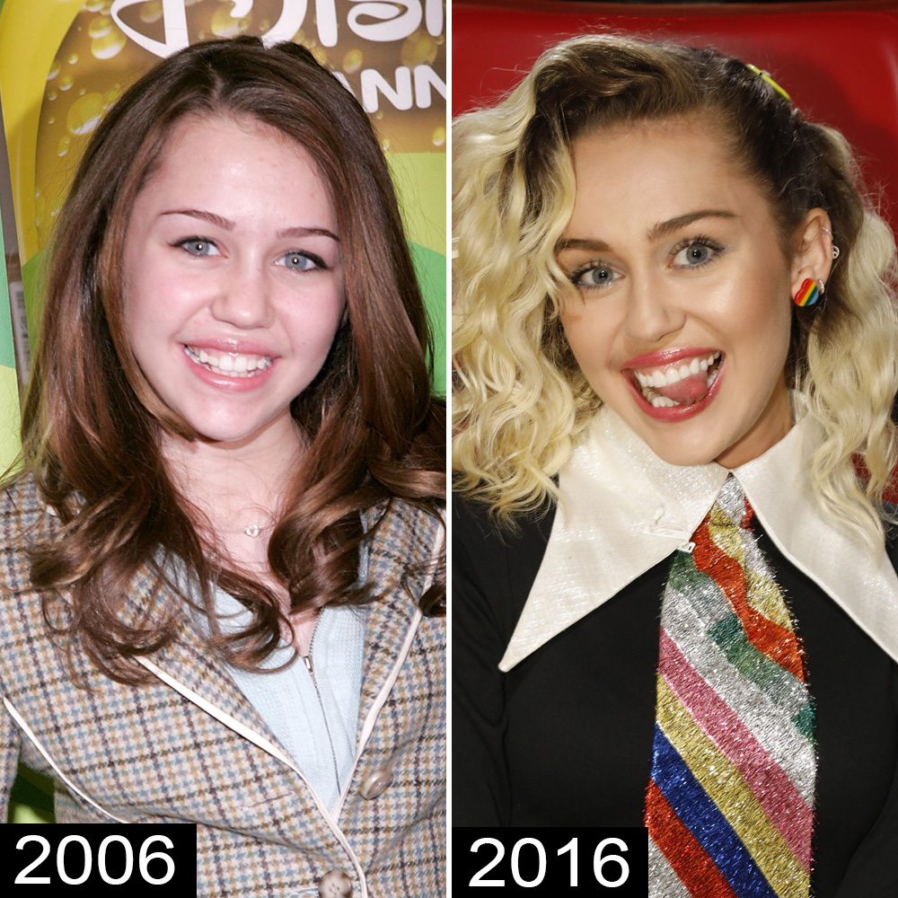 Miley cyrus then now