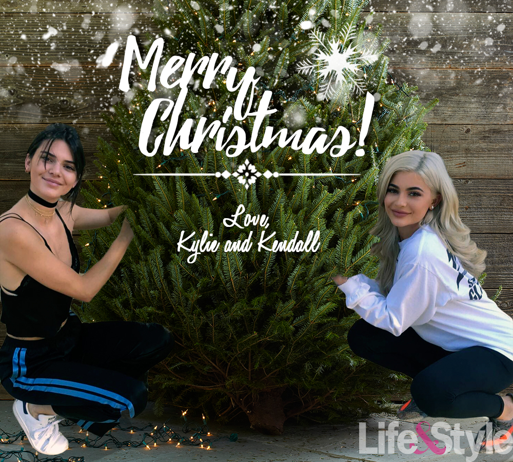 Kendall kylie christmas card ls