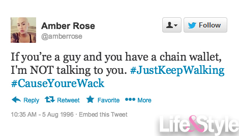 Amber rose tweets 90s