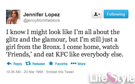 Jennifer lopez tweet s90s