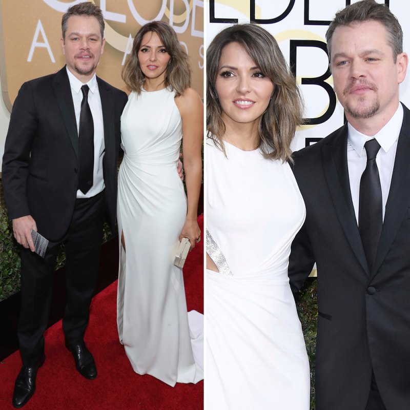 Luciana bozan barroso and matt damon golden globes