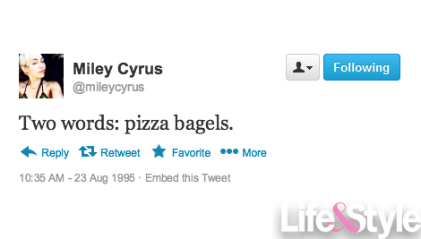 Miley cyrus tweets 90s