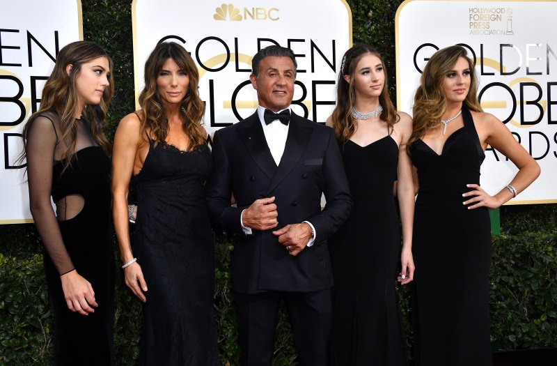 Sylvester stallone daughters golden globes 2017