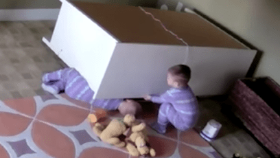 Toddler rescues twin dresser