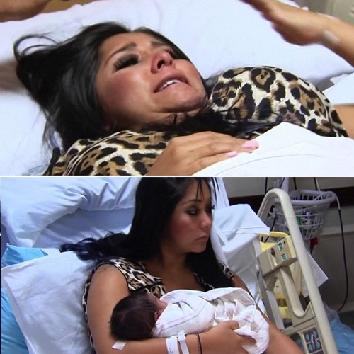 Snooki makeup labor 1