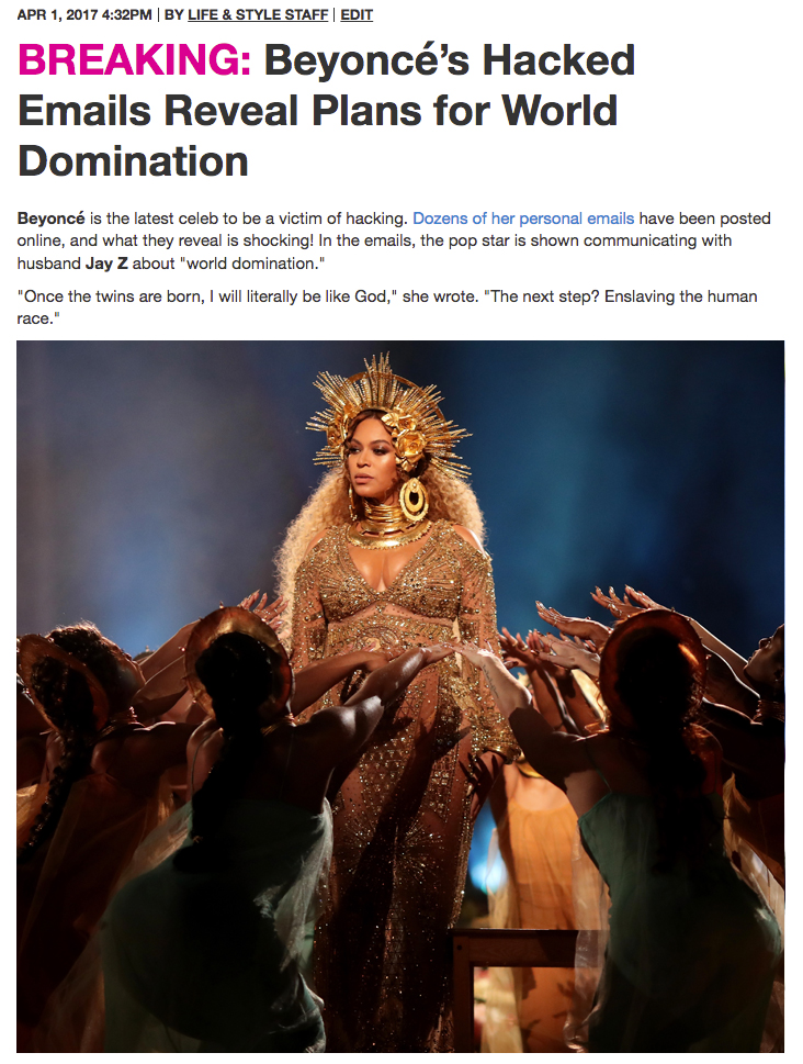 April fools beyonce