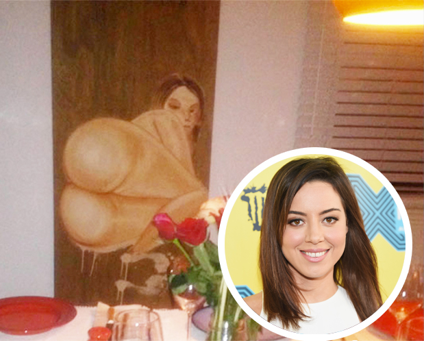 Aubrey plaza painting