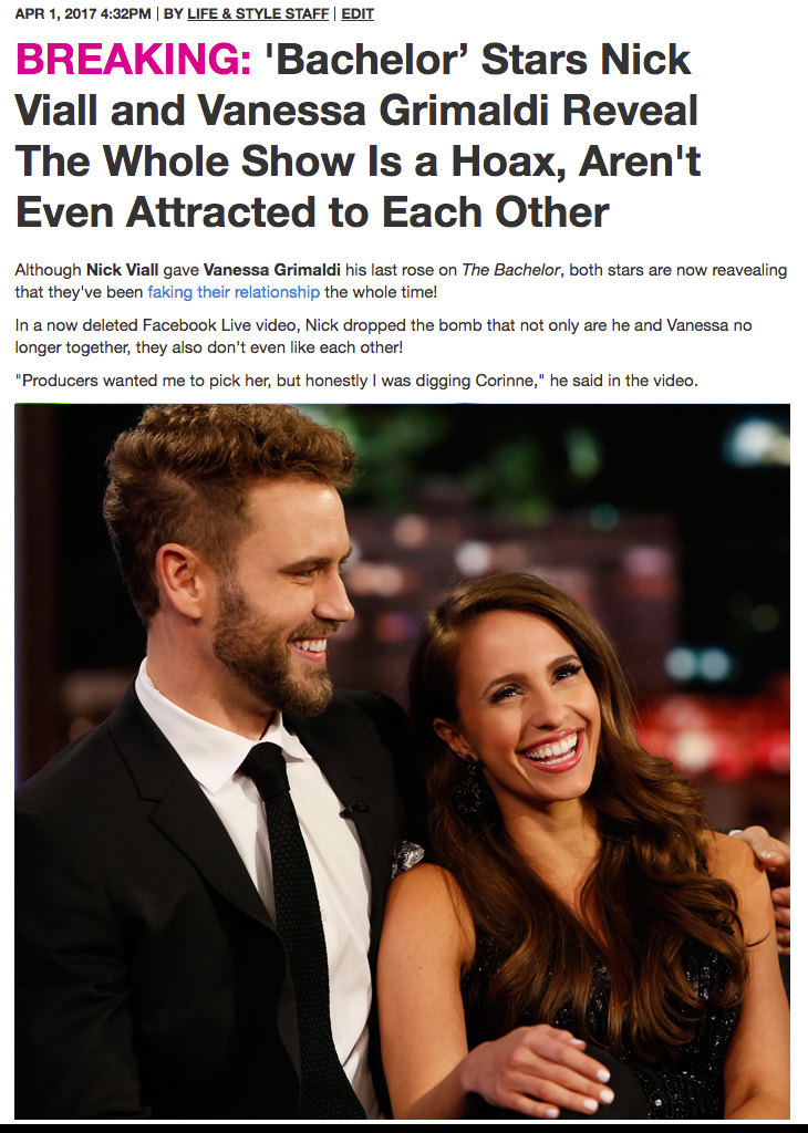 Bachelor april fools