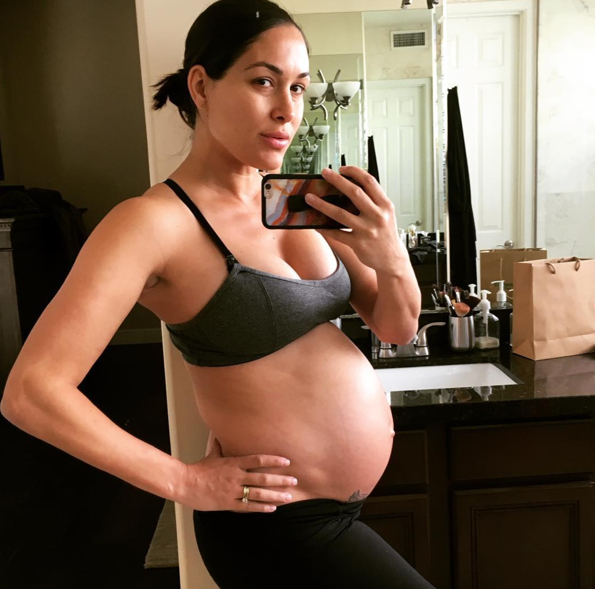 Brie Bella Reveals Hospital Scare Nearly One Week Past Her Due Date With  Baby No. 1!