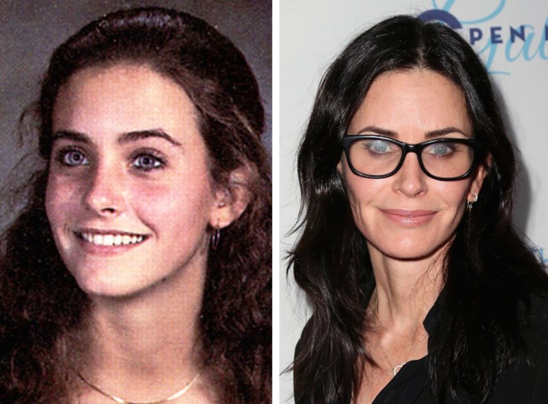Courteney cox yearbook then and now