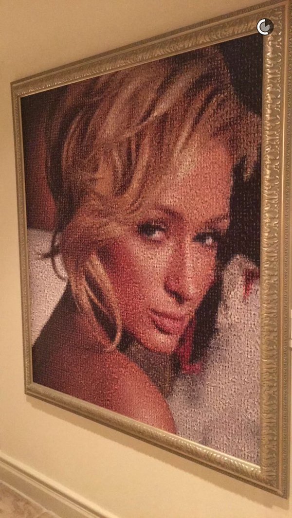 Paris hilton framed photo