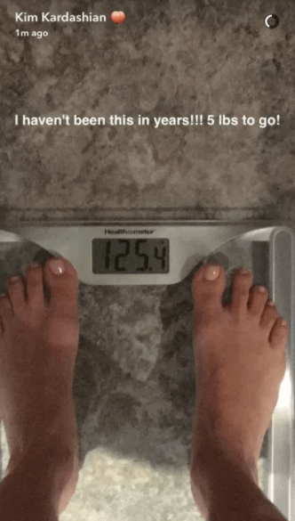 Kim kardashian weight aug 2016