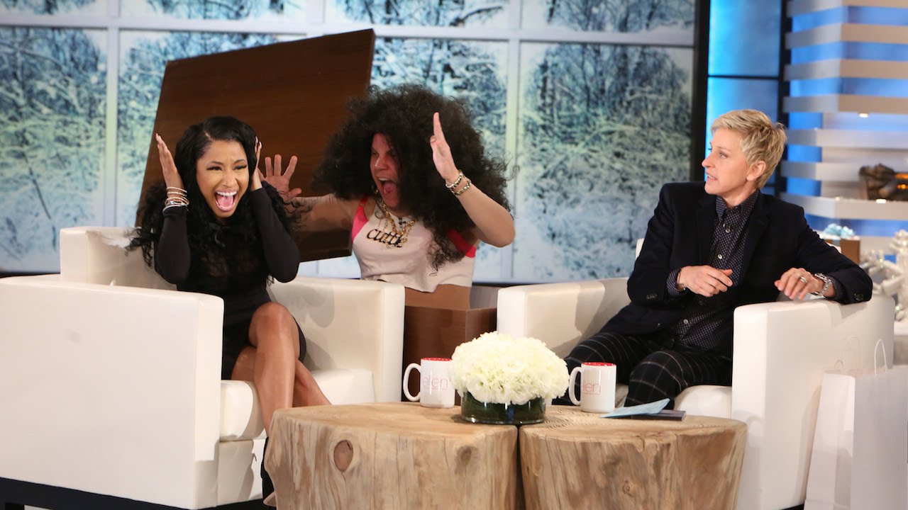 Ellen scares nicki minaj