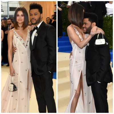 Selena Gomez Embraces The Weeknd During Their Red Carpet Debut at