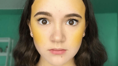 Yellow blush makeup trend