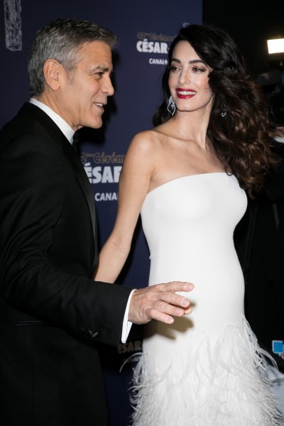 amal clooney baby bump getty images