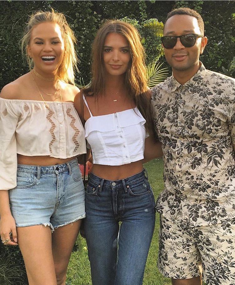 Chrissy teigen emily ratajkowski and john legend 4th of july
