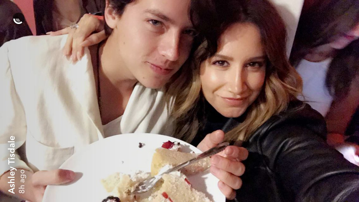 ashley tisdale and cole sprouse reunion snapchat