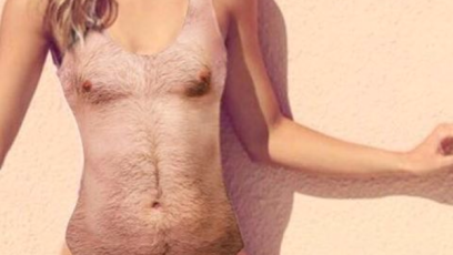 Hairy swimsuit
