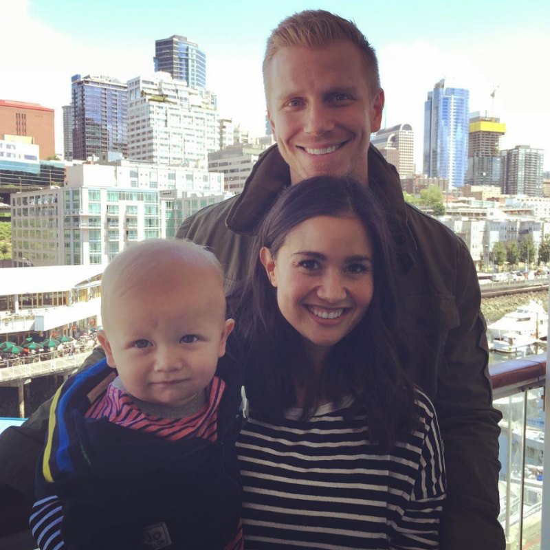 Sean Lowe and Catherine Giudici Stand With Baby Samuel