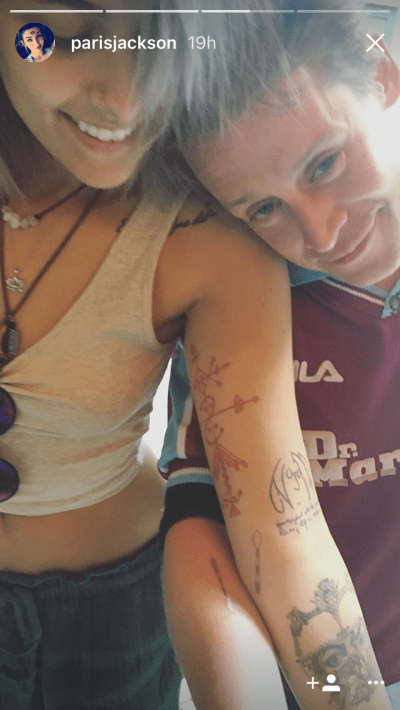 macaulay culkin paris jackson matching tattoos instagram