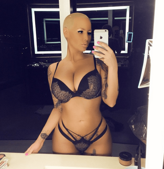 Blac Chyna and Amber Rose demonstrate cleavage enhancing black bra on  Instagram