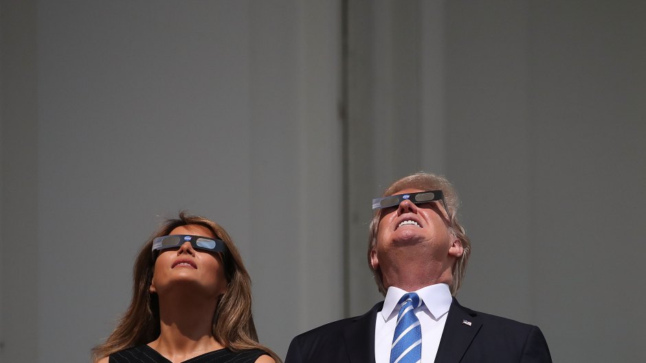 Donald melania trump eclipse