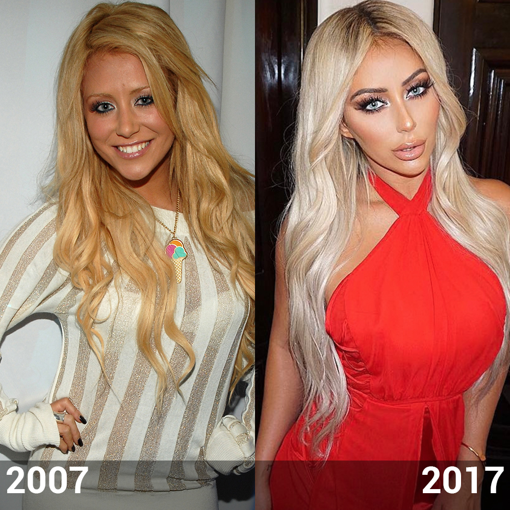 Side-by-Side Photos of Aubrey O'Day in 2007 and 2017