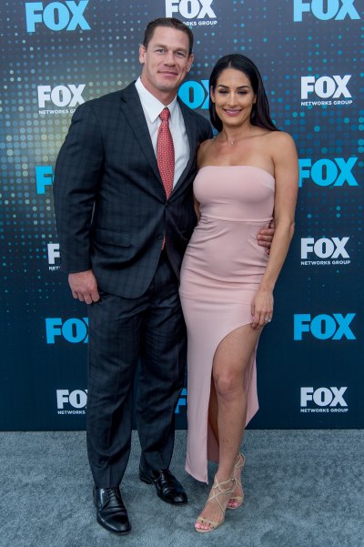 John Cena posing with Nikki Bella