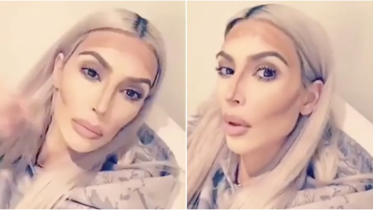 Kim kardashian snapchat contour
