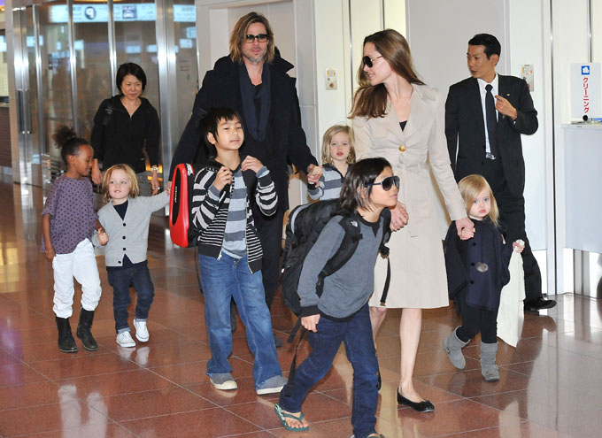 brad pitt and angelina jolie kids getty images