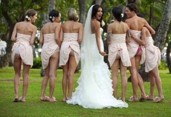 Bridesmaids bare butts 6
