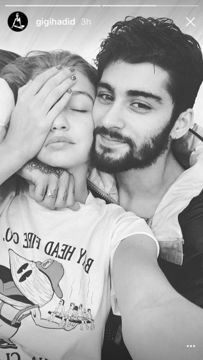 zayn gigi instagram story selfie