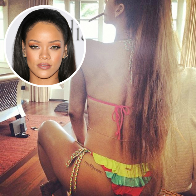 Rihanna butt tattoo