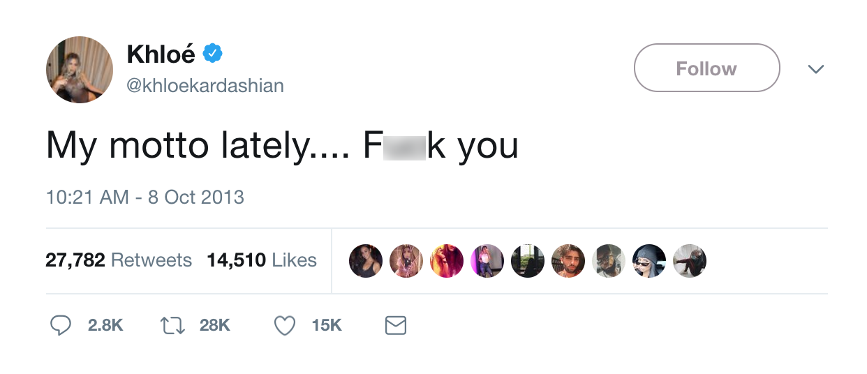 khlo&eacute; kardashian life motto