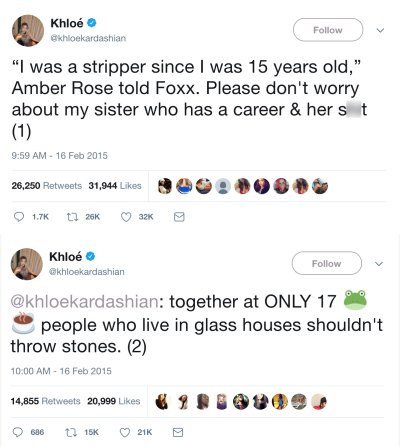 khloé kardashian twitter feud amber rose