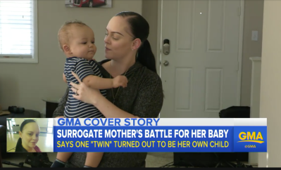 surrogate woman falls pregnant with her own child abc news 