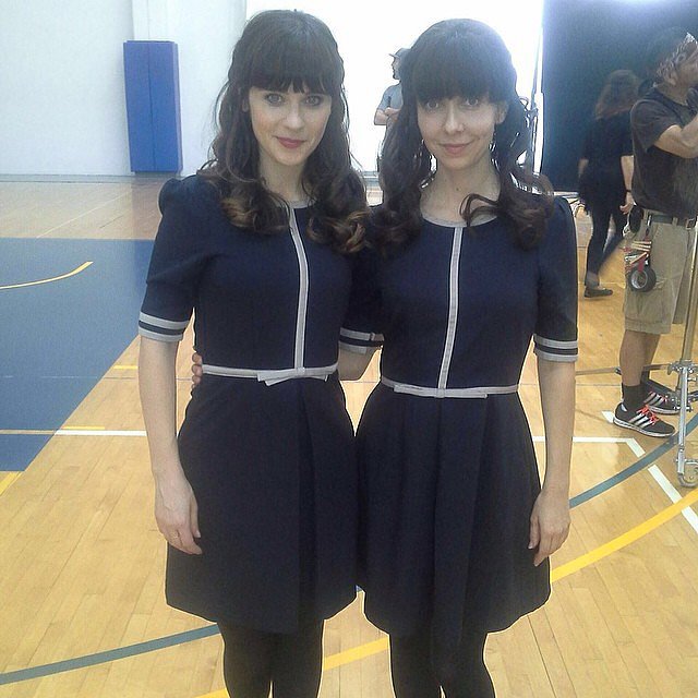Zooey deschanel showed off her stunt double from new girl