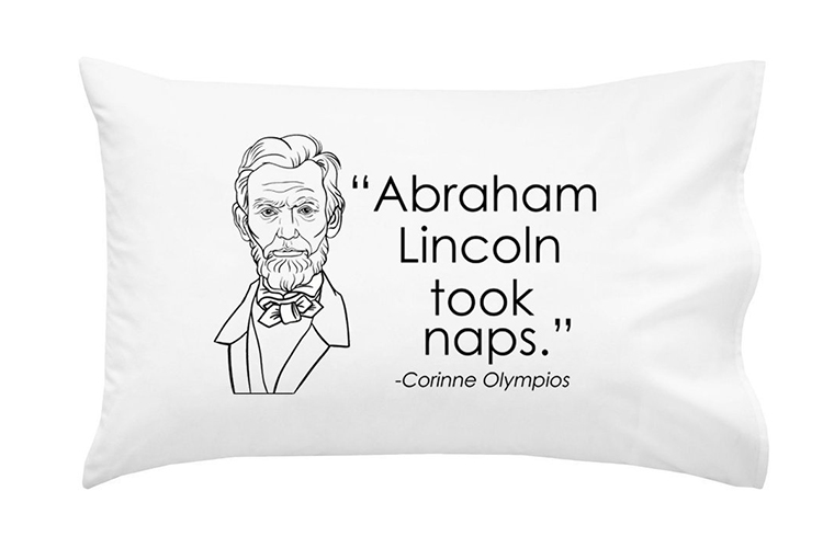 Abraham lincoln took naps pillow