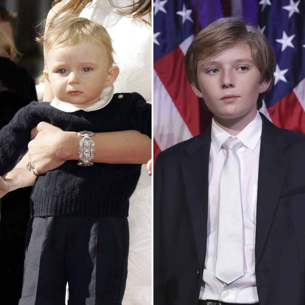 Barron trump then now