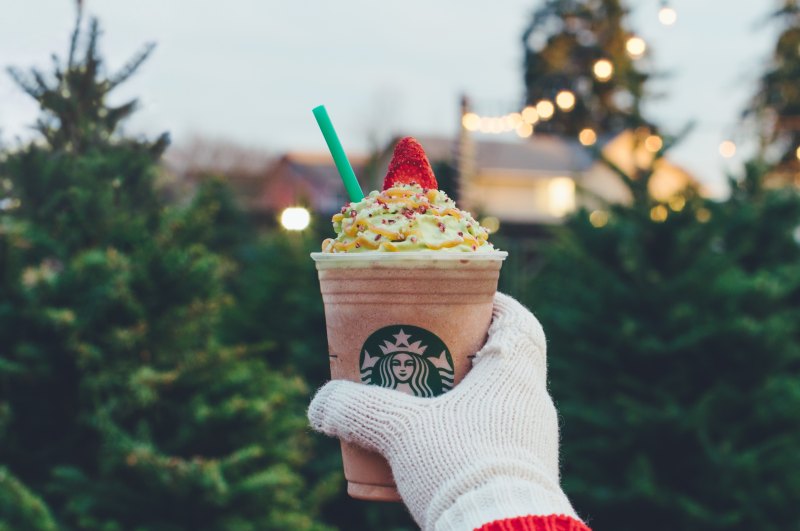 Christmas tree frappucino