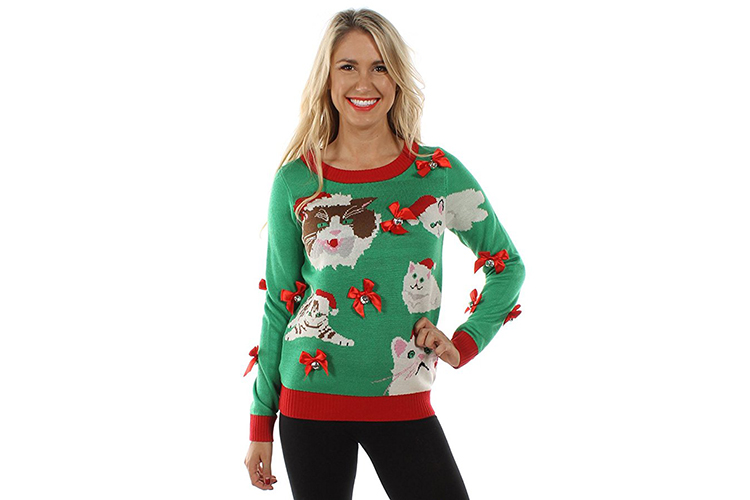 Crazy cat lady christmas sweater
