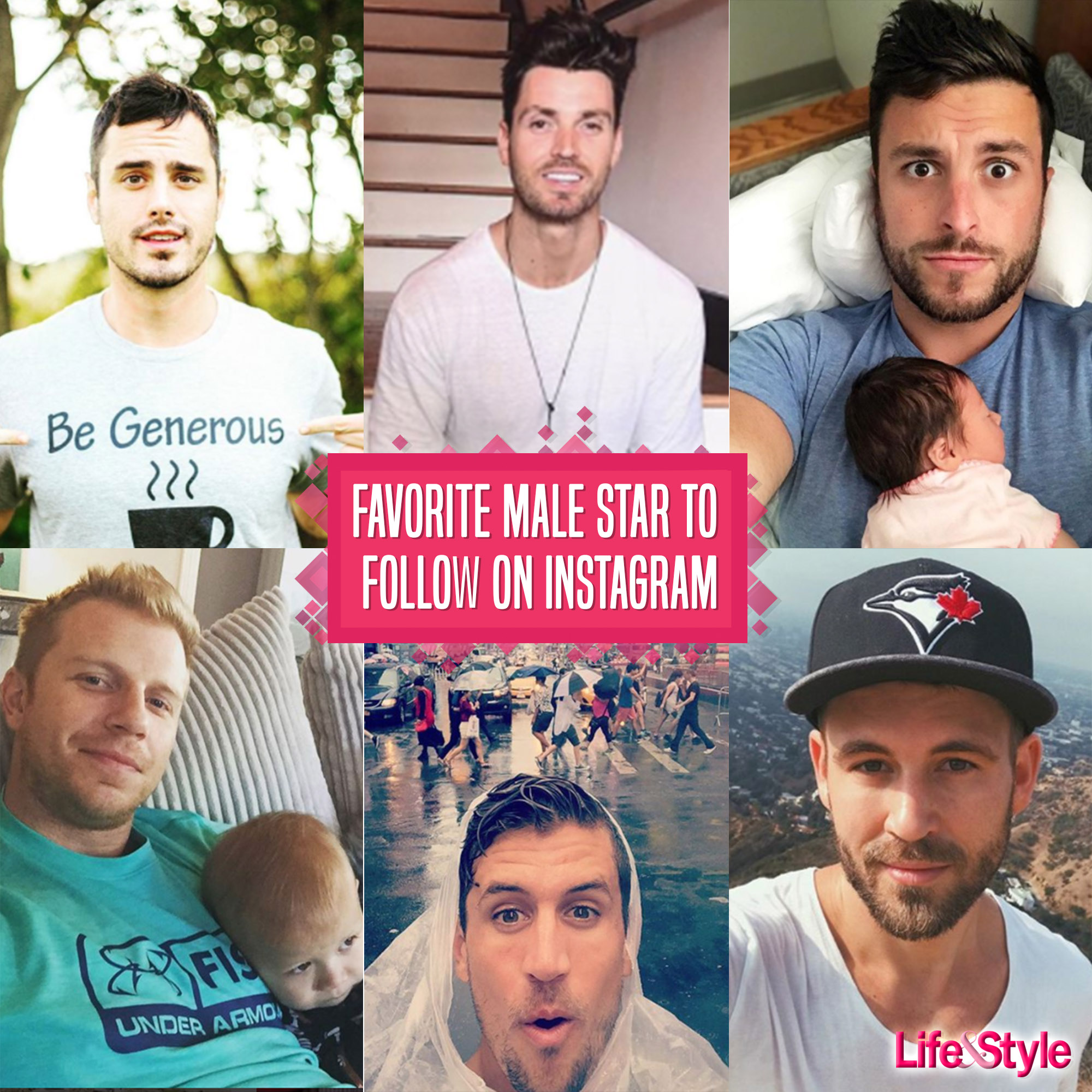 Favorite male star to follow on instagram