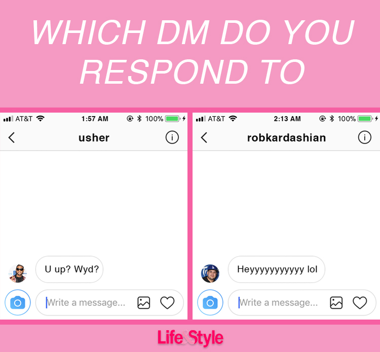 Slide into dms usher rob