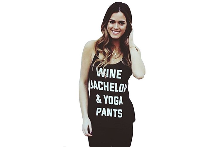 Wine bachelor yoga pants tank