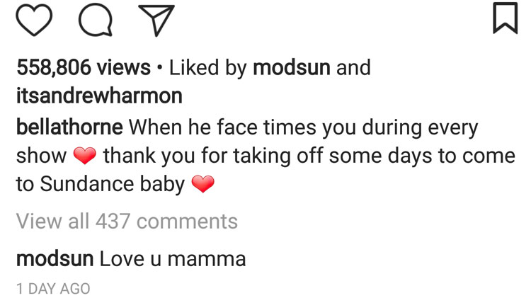 bella thorne, insta